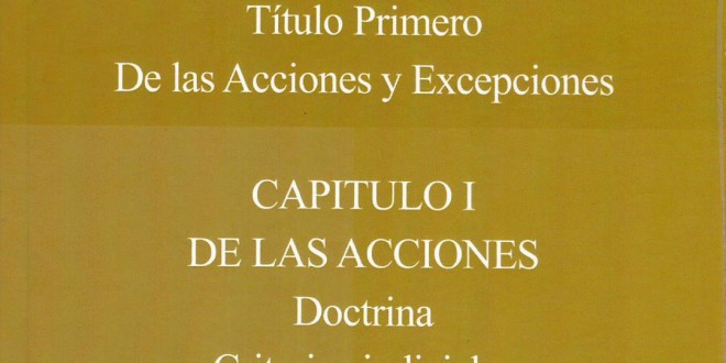 Codigo de Procedimientos Civiles. Comentado. Tomo I Acciones