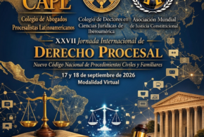XXVII Jornada Internacional de Derecho Procesal  “Nuevo Código Nacional de Procedimientos Civiles y Familiares”. En memoría de la Dra. Maday Merino Damián